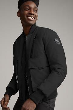 Chamarras Canada Goose Hombre México - Kirkfield Chaqueta De Bombardero Black Label Negros KT9142850